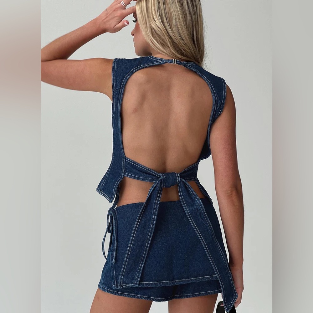 NWT Lioness Countryside Denim Top and Skort